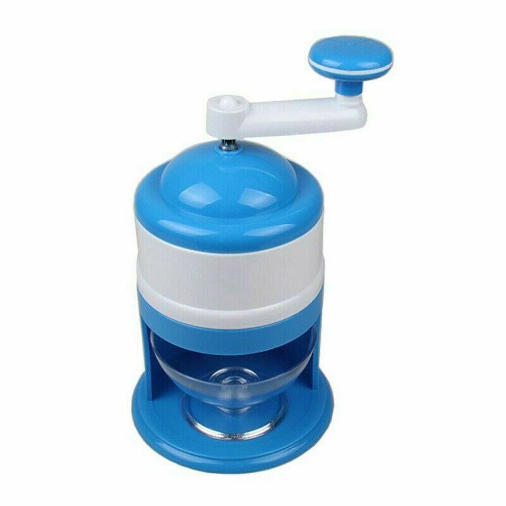 Portable Crank Ice Crusher Shaver Block Shaving Machine Manual Snow Cone Shaved