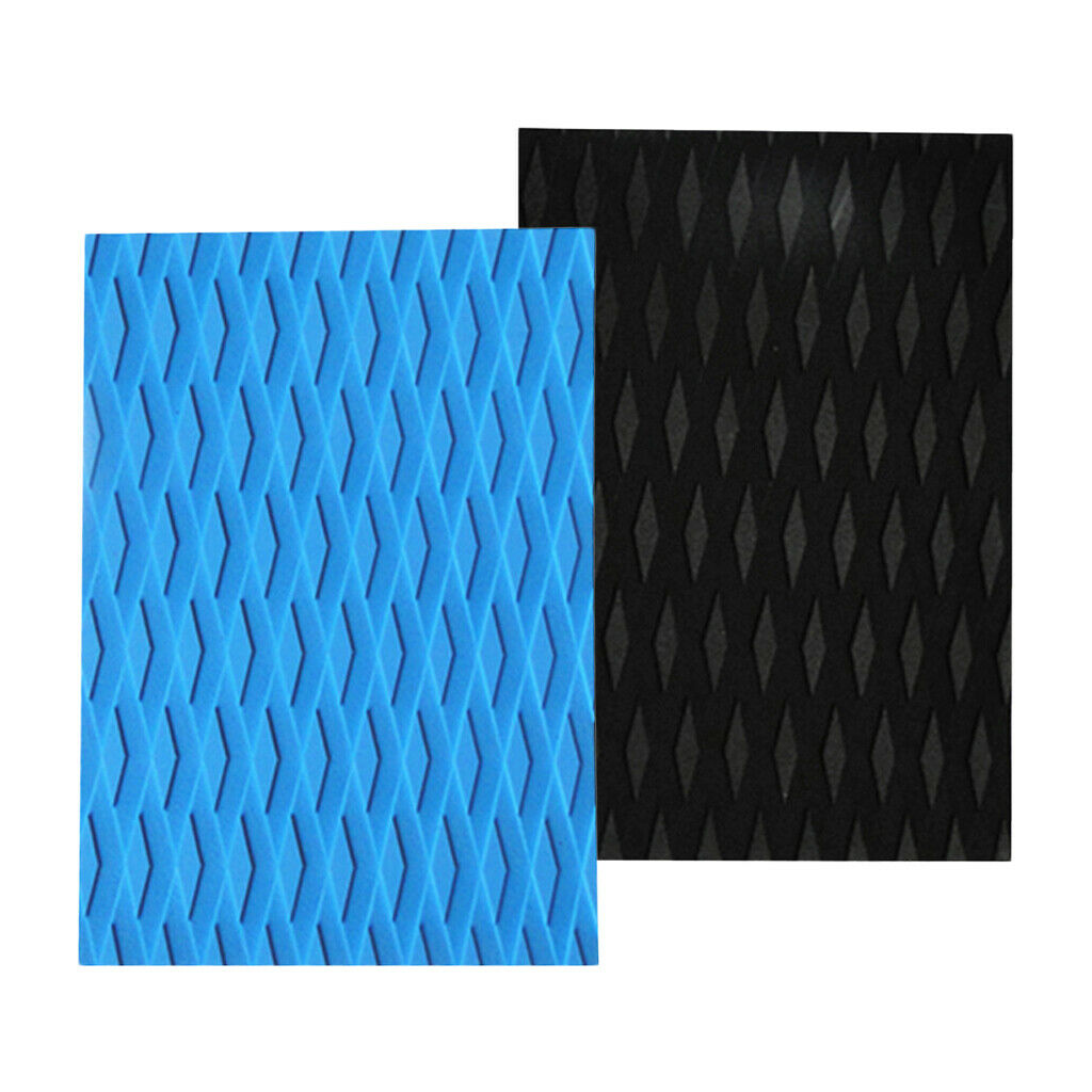 2pcs Traction Surfing Pad Mat Surf AccessoriesSurf Boat Tail Pad Black/Blue