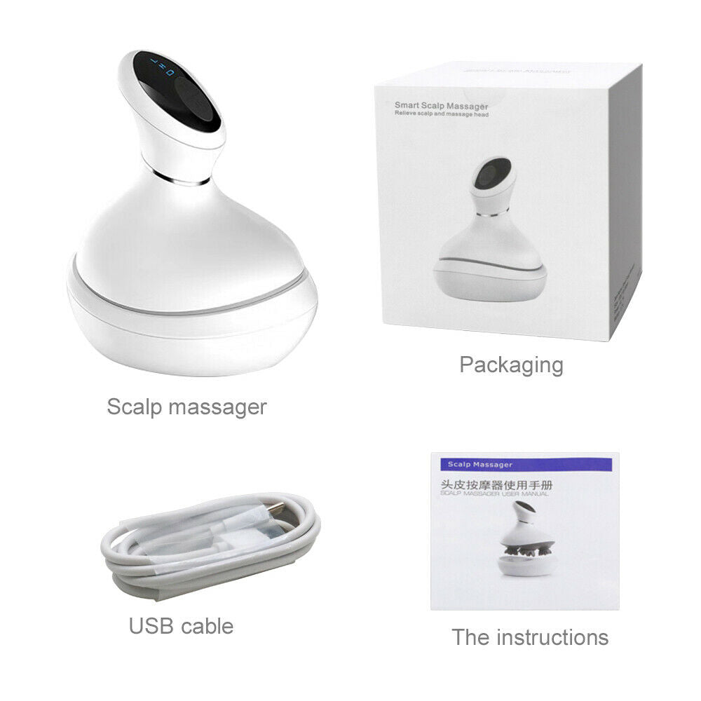 Electric Scalp Massager Head Body Massage Stress Relax Spa Therapy Hair Growth