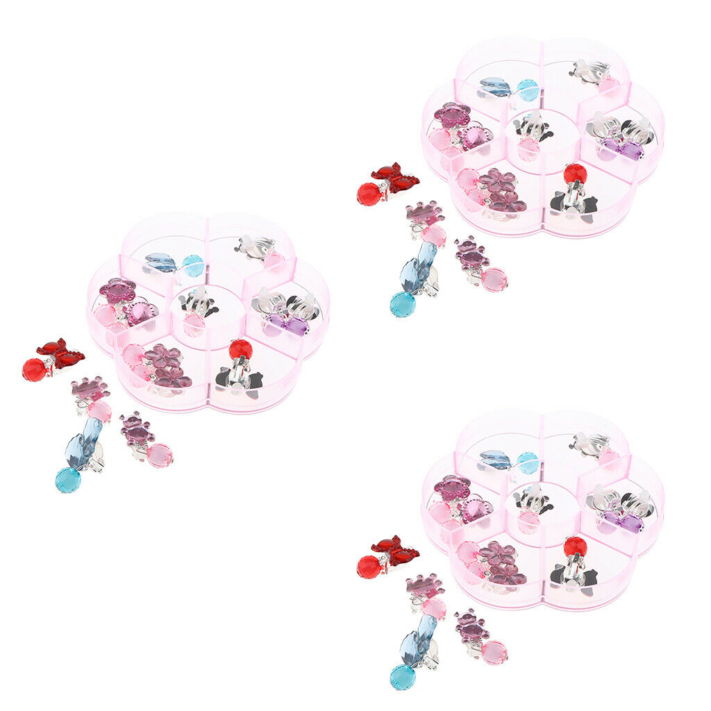 7 Pairs Of Jewelry Clip On Earrings With Fringes Wonderful Gift For Children