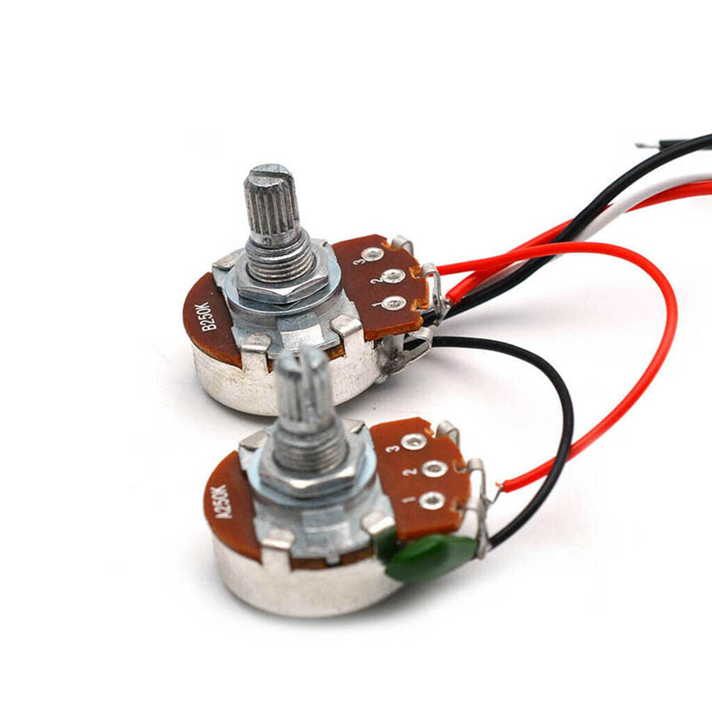 Pre-wired Harness Wiring 3 Way Adapter Accessories Pots for Electric Bass