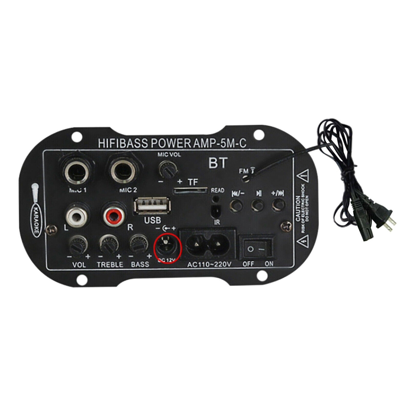 1Pc Bluetooth Amplifier Board 12V 220V Mono Stereo Sound High Power DIY USB TF