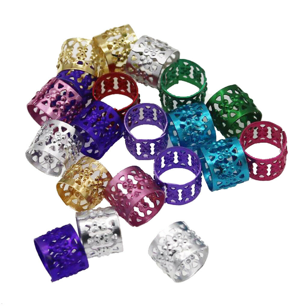 Dread Lock Dreadlocks Braiding Beads Colorful Metal Cuffs Hair Accessories