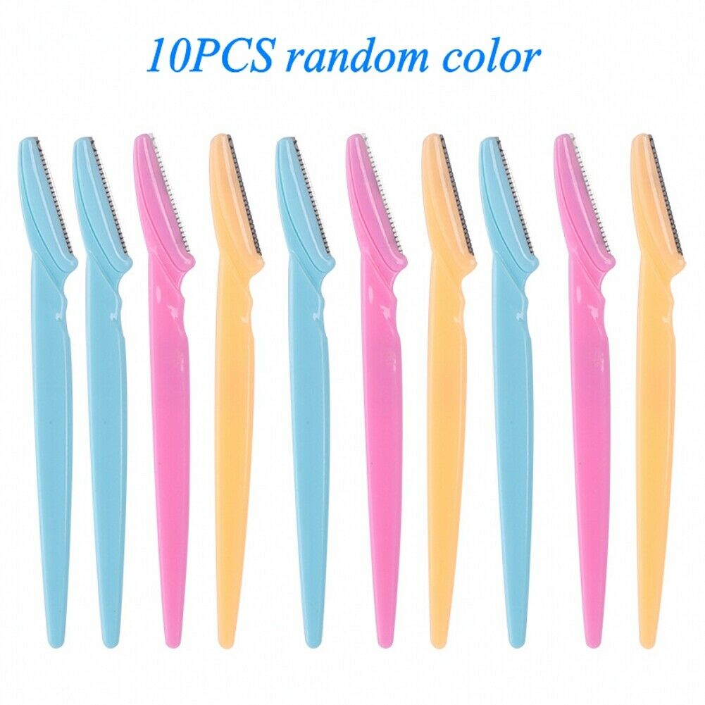 10pcs/set Eyebrow Cutters Portable Special Eyebrow Shaver Trimmer Random Color