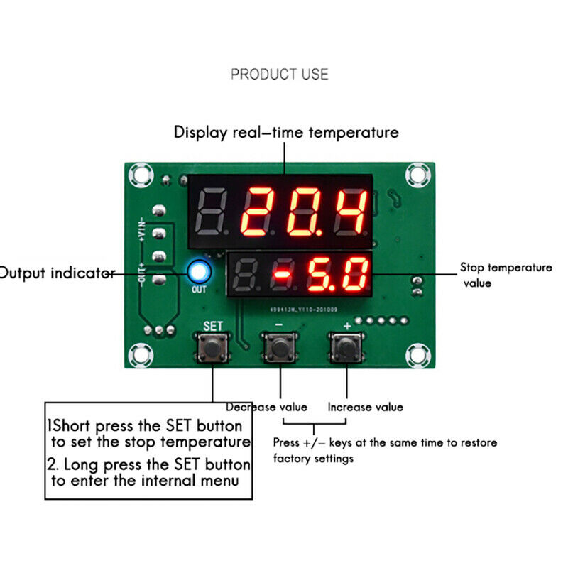 XH-W1510 Special Thermostat for Refrigeration Film 10A Semiconductor PID IntG5P6
