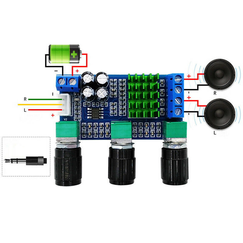 XH-M567 TPA3116D2 Dual Channel Digital Amplifier Board High Low Adjust 2X EADFA