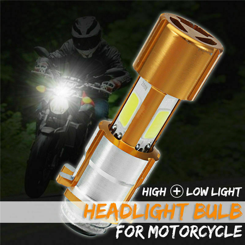 H6 BA20D DC12V LED COB Motorcycle Bike Hi/Lo Headlight Lamp Bulb 6000K 2000LM_US