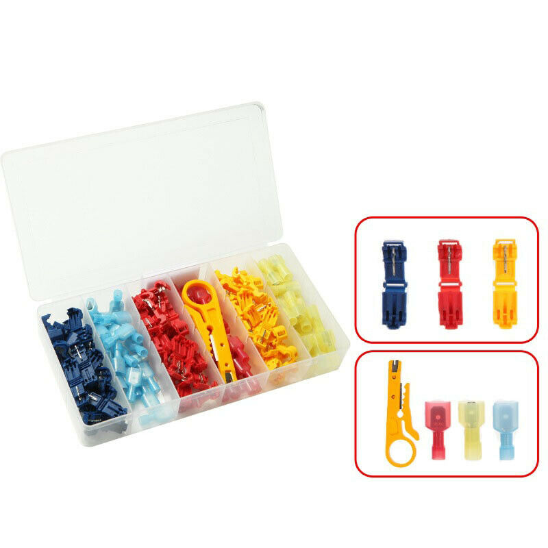 120PCS Heat Shrink Wire Connectors Nylon Marine Electrical Terminals Ring + Box