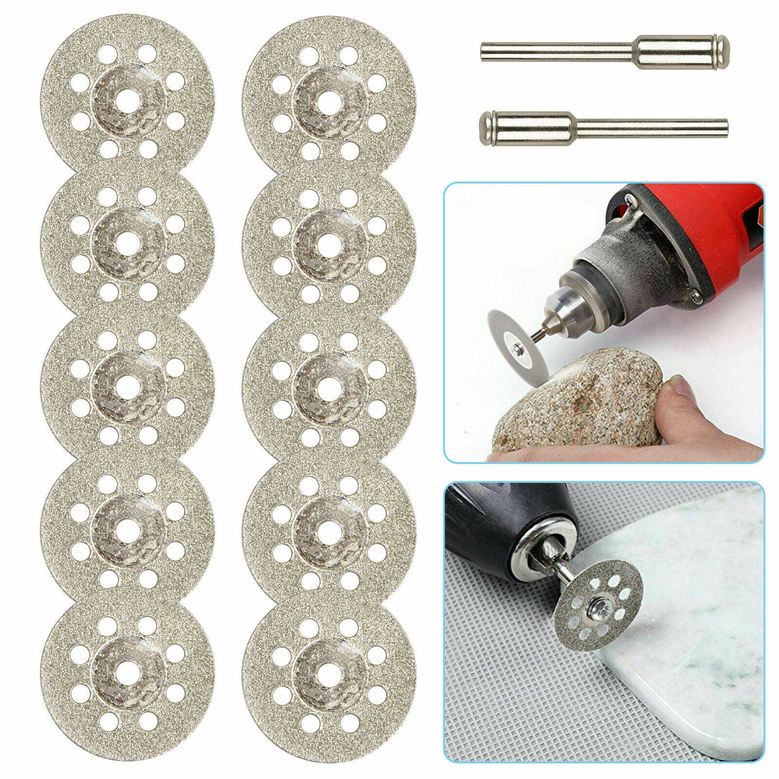 10PCS Diamond Cutting Wheel Saw Blades Cut Off Discs Set for Dremel Rotary Tool