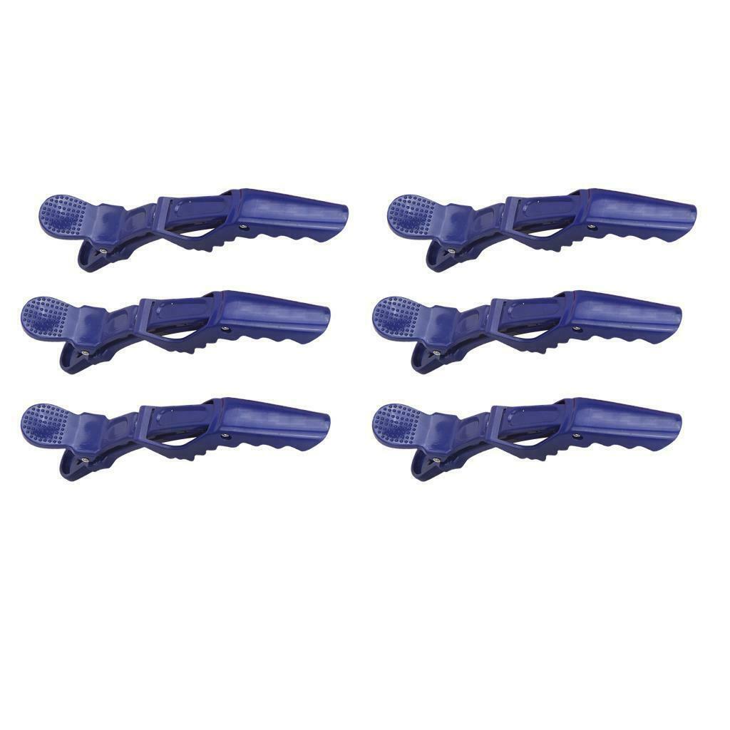 6Pc Salon Styling Sectioning Clips Wide Teeth Thick Hair Alligator Clips