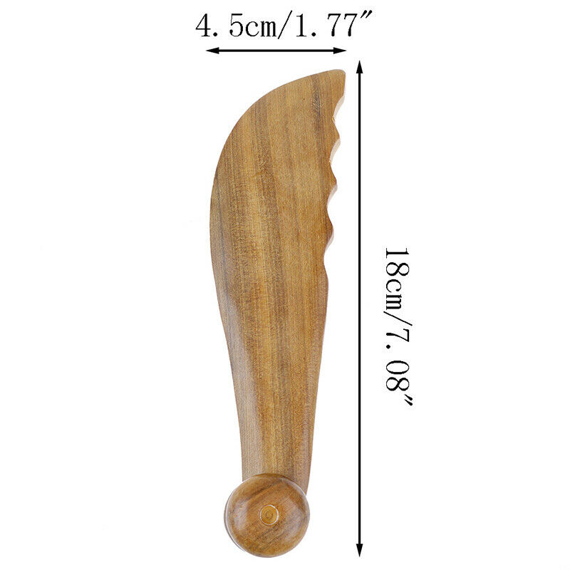 Wooden Gua-Sha Scraping Massage Board Trigger Stick Point Massager Acupunct DD