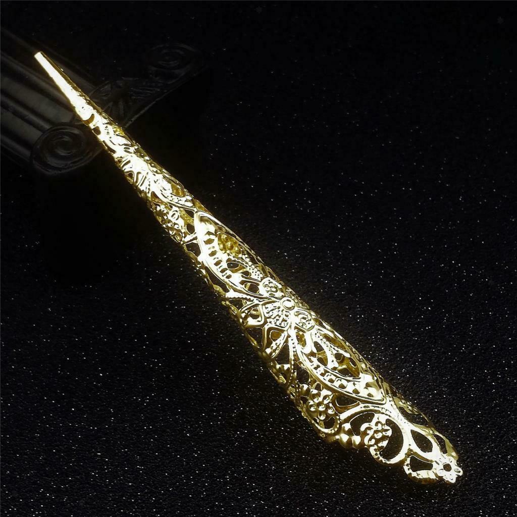Women Ladies Imperial Chinese Long Nail Ring Charm Hollow Finger Nail Ring
