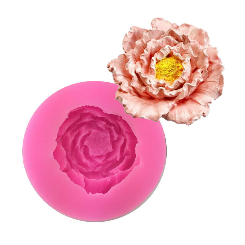 Peony flower Rose Flower Silicone Mold Handmade Flower Candle DIY Soap Mold