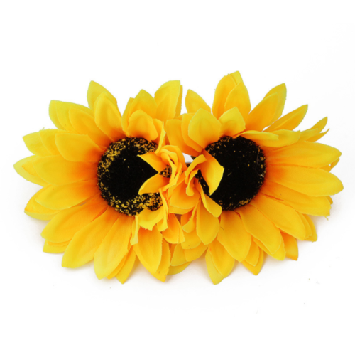2 Pcs Hawaiian Sunflower Flower Hair Clip Hairpins for Women Hair Decroration