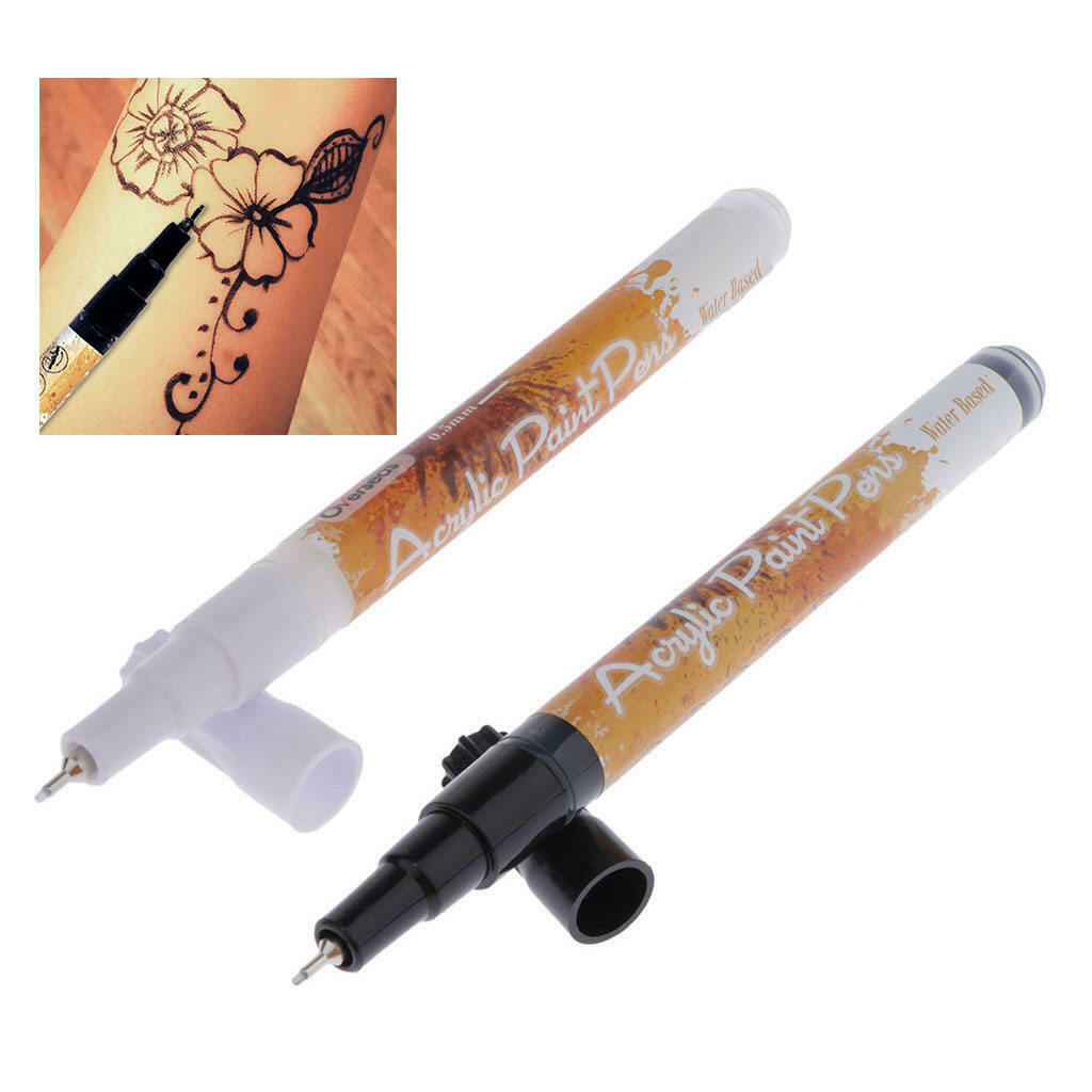 2Water Based Acrylic Paint Marker Pen Permanent 0.5mm For Wood Plastic Stone