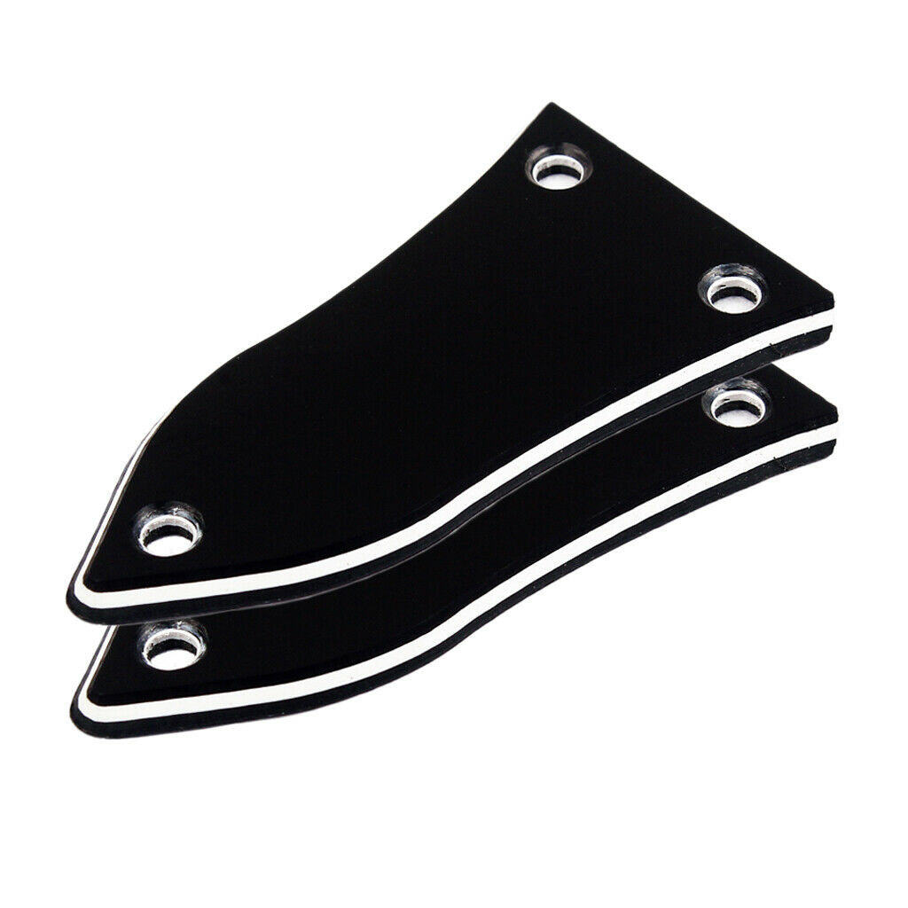 2 Pieces 3ply Truss Rod Cover 3 Screws Sets for Guitar DIY Parts 49.5x28mm