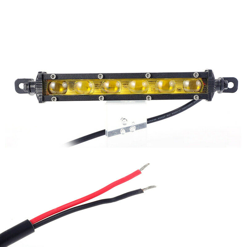 7'' Yellow 6X5W Chip LED Work Fog Light Bar Spot SUV Boat Driving Lamp Offroad