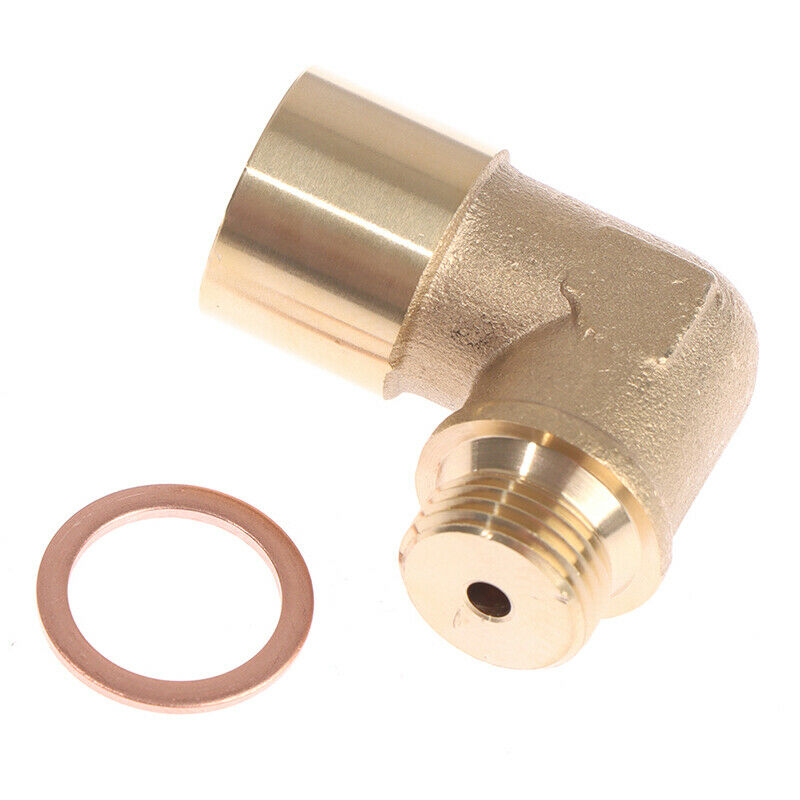 1X 90 Degree 02 Bung Extension M18X1.5 O2 Oxygen Sensor Angled Extender SpacI7