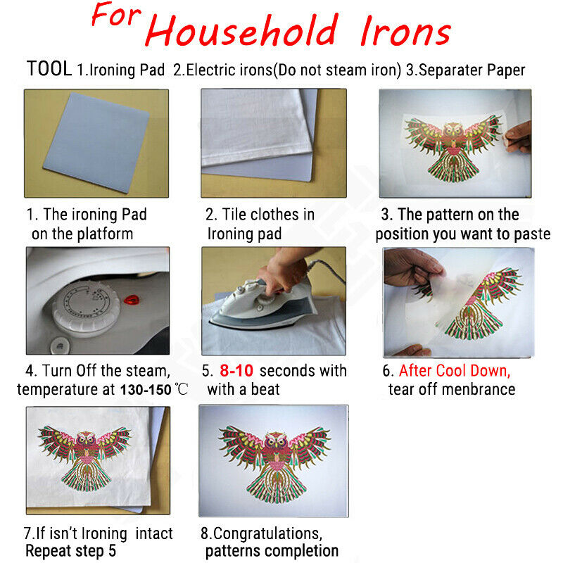 Multicolor Horse Patches Home Heat Iron on Transfer Stickers DIY Clothes .l8