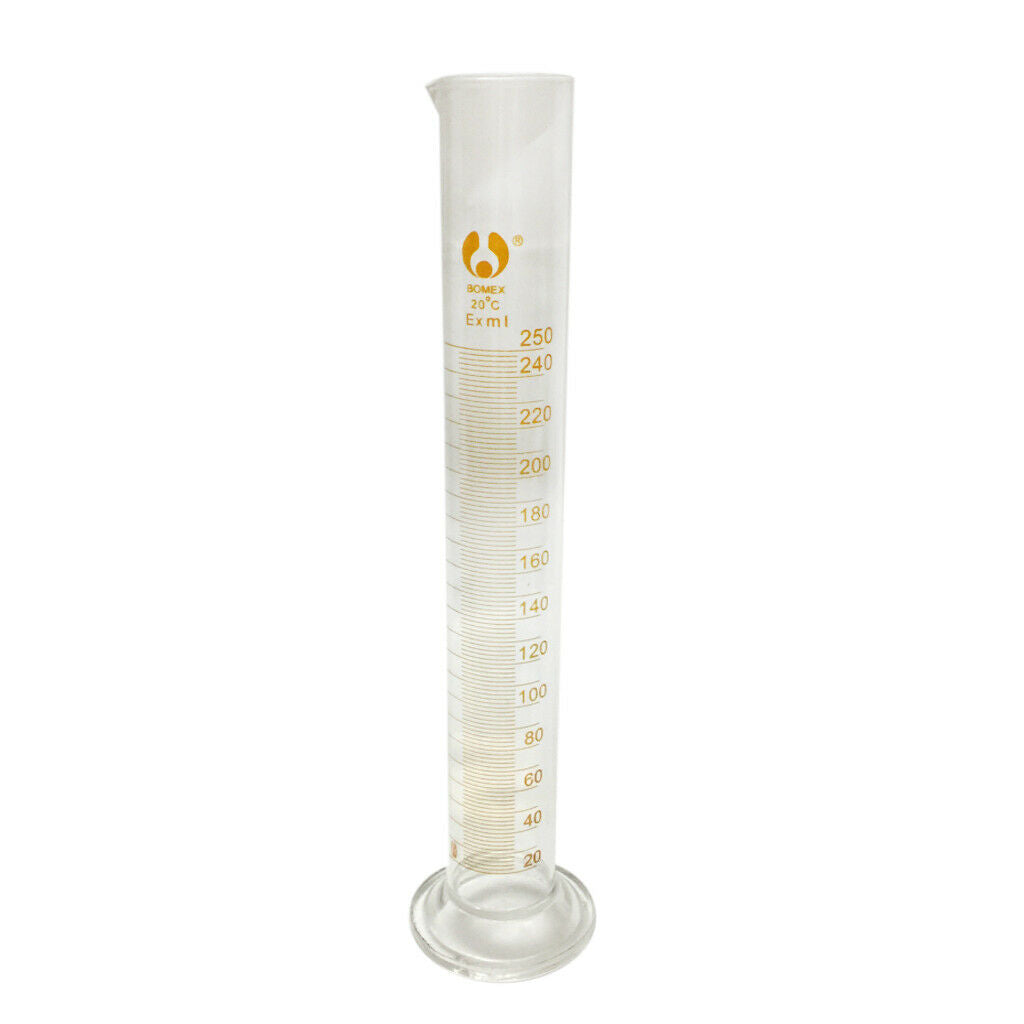 Glass Beaker Measuring Cylinder Tools Glassware Clear New 250ml