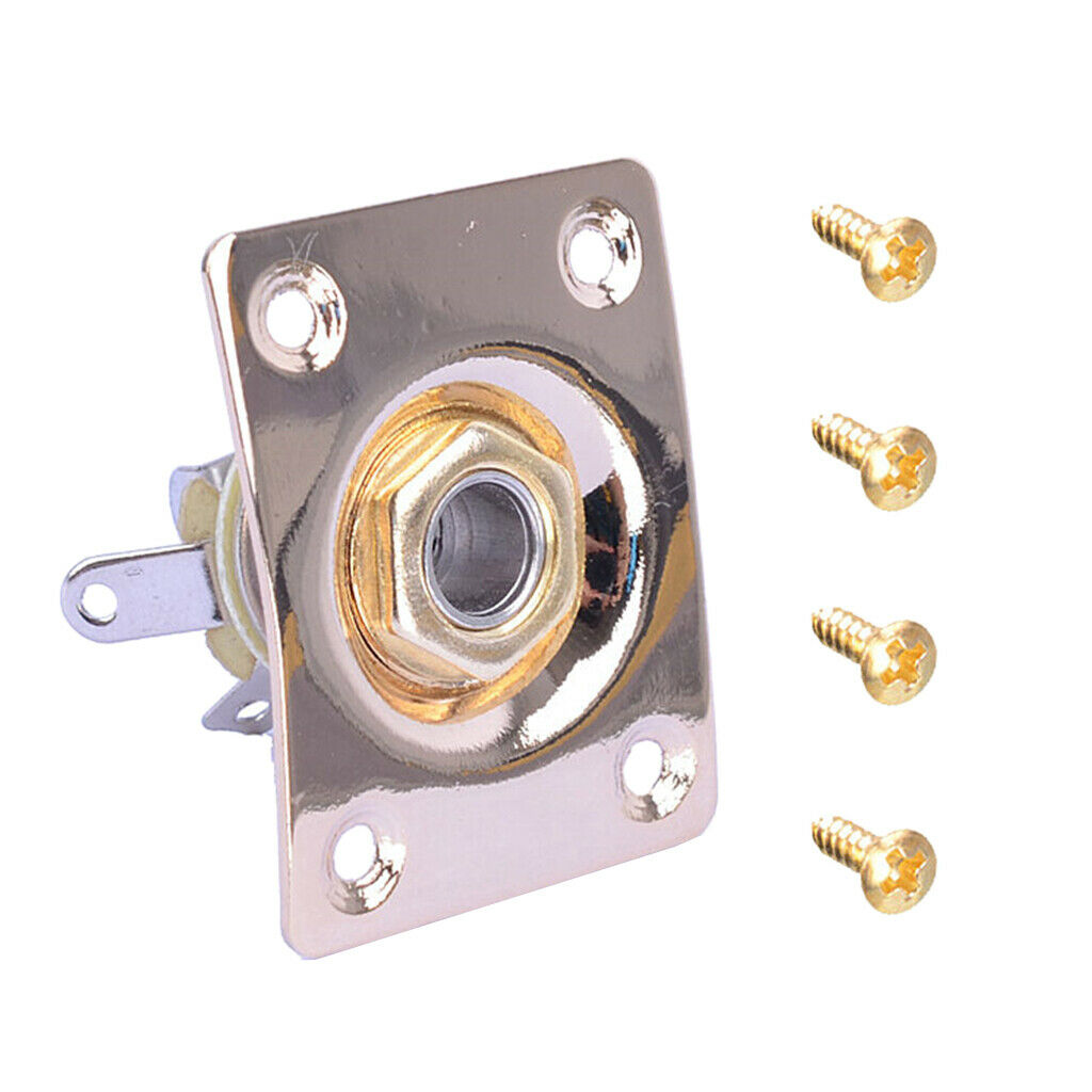 Metal Electric Guitar Output   Plate with Screws for Guitar Bass Parts