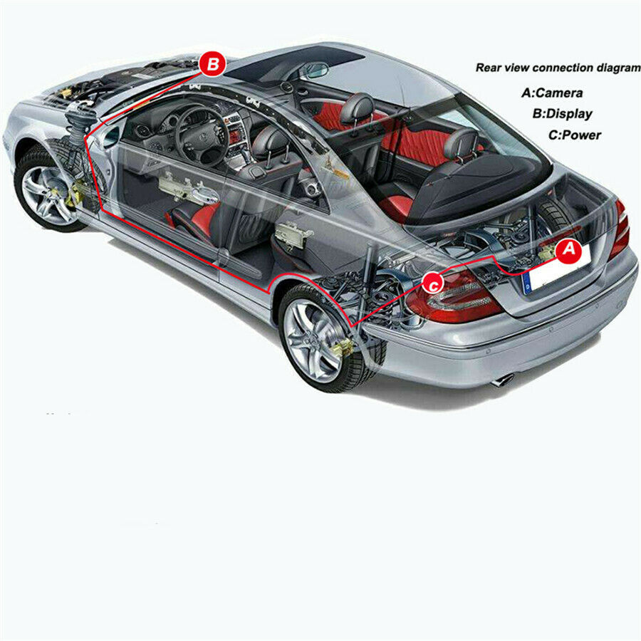 170° HD 8LED Intelligent Dynamic Trajectory Car Rear View Backup Parking Camera