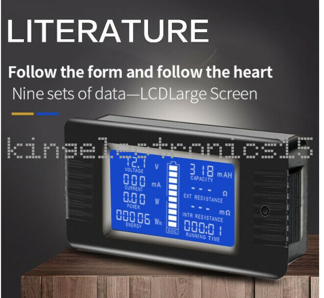 1X DC 200V 100A Voltmeter Ammeter Car Battery Tester Capacity Voltage Meter
