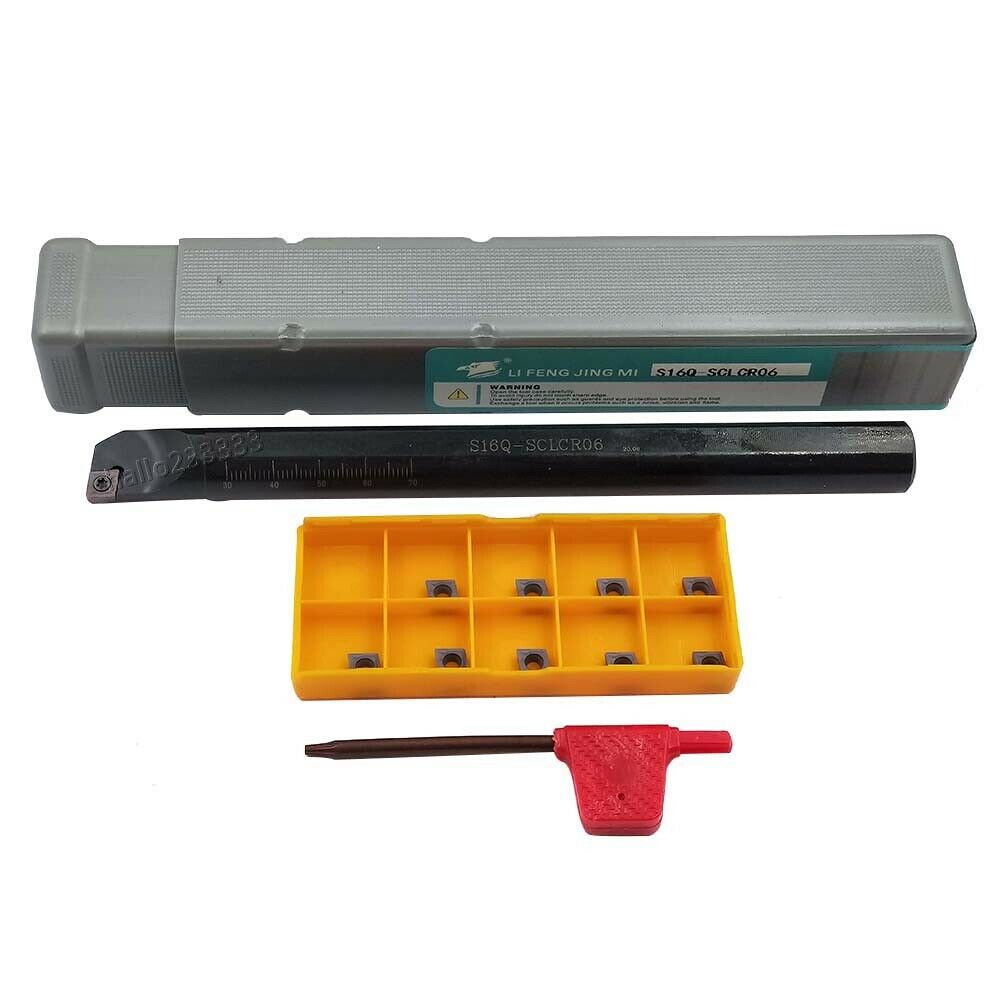 95° S16Q-SCLCR06 Lathe Boring Bar Turning Holder + CCMT060208 BP1125 CNC inserts
