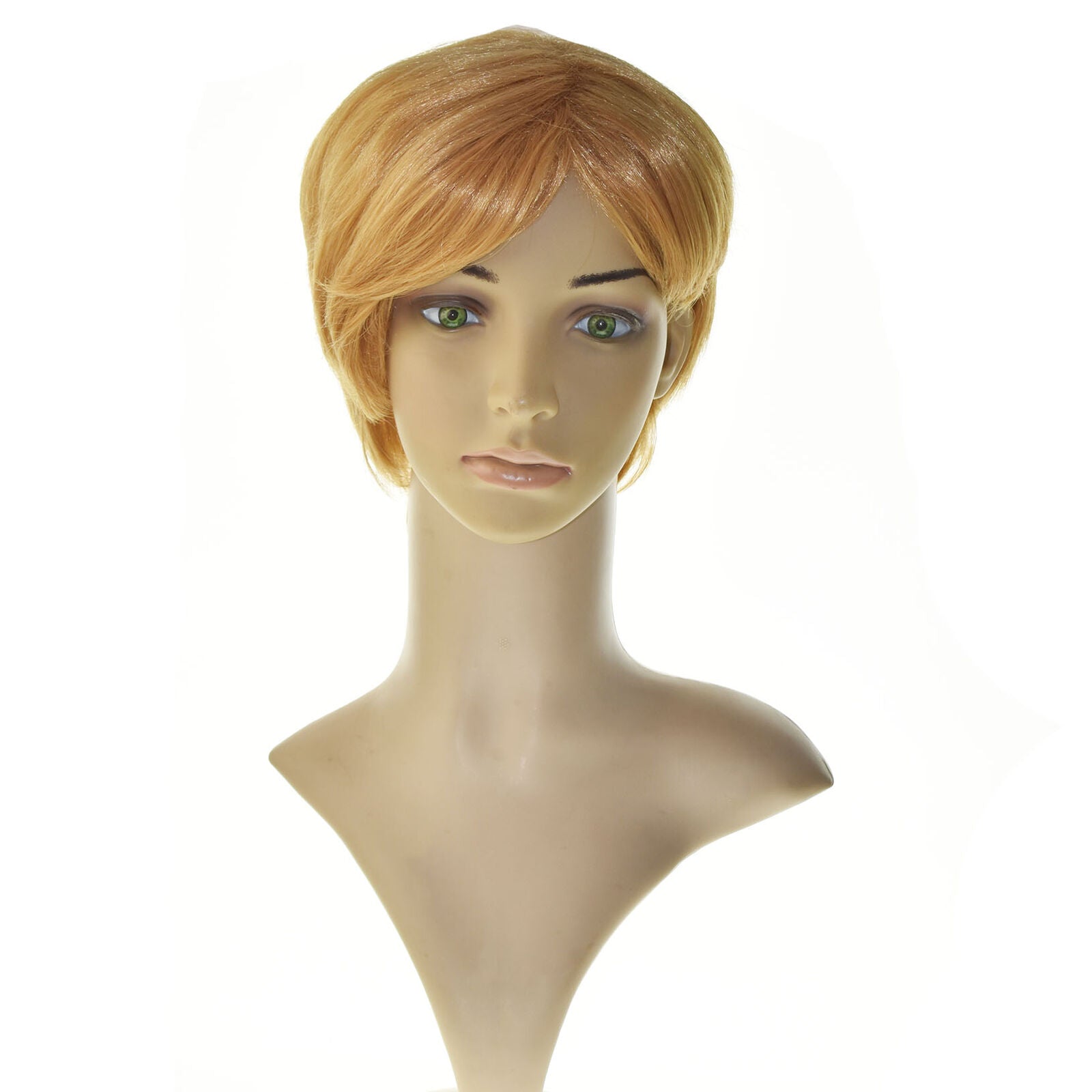 Fashion Women Ladies Short Curly Wigs Boycut Blonde Wavy Hair Synthetic