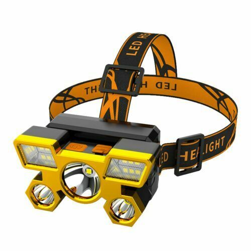 Super Bright Waterproof Head Torch Headlight LED USB Rechargeable Work Headlamp