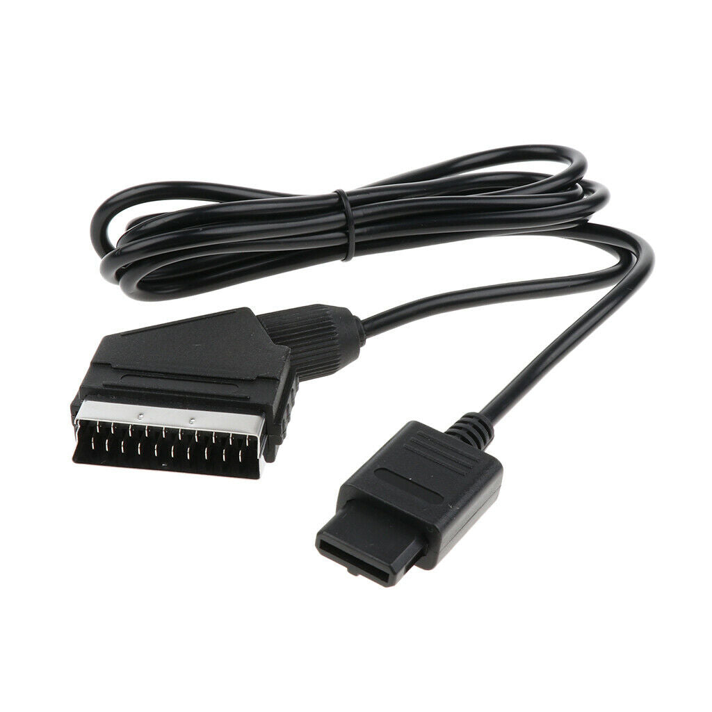 1.8m RGB Scart cable connection for GameCube N64 SNES console