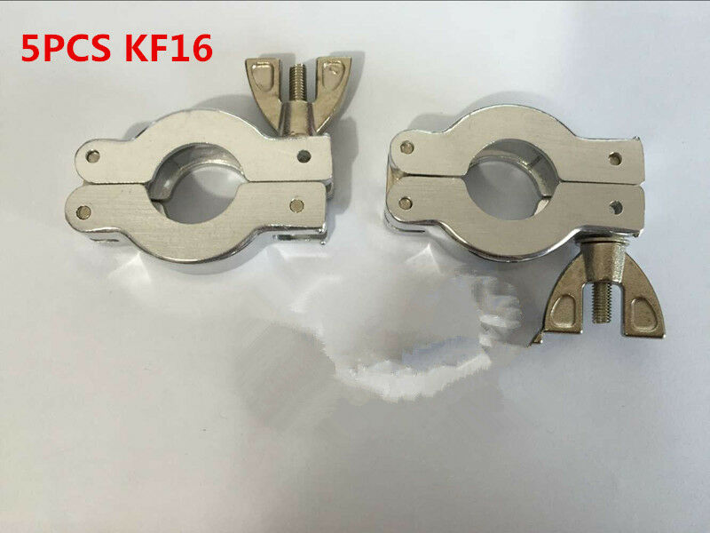 5 Lots Aluminum Vacuum Pump Flange Fitting Accessories Clamp KF16