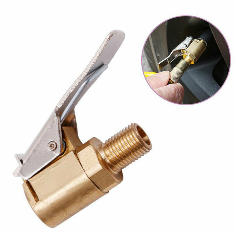 Car 8mm Tyre Wheel Tire Air Chuck Inflator Pump Valve Clip Clamp Connecto.l8