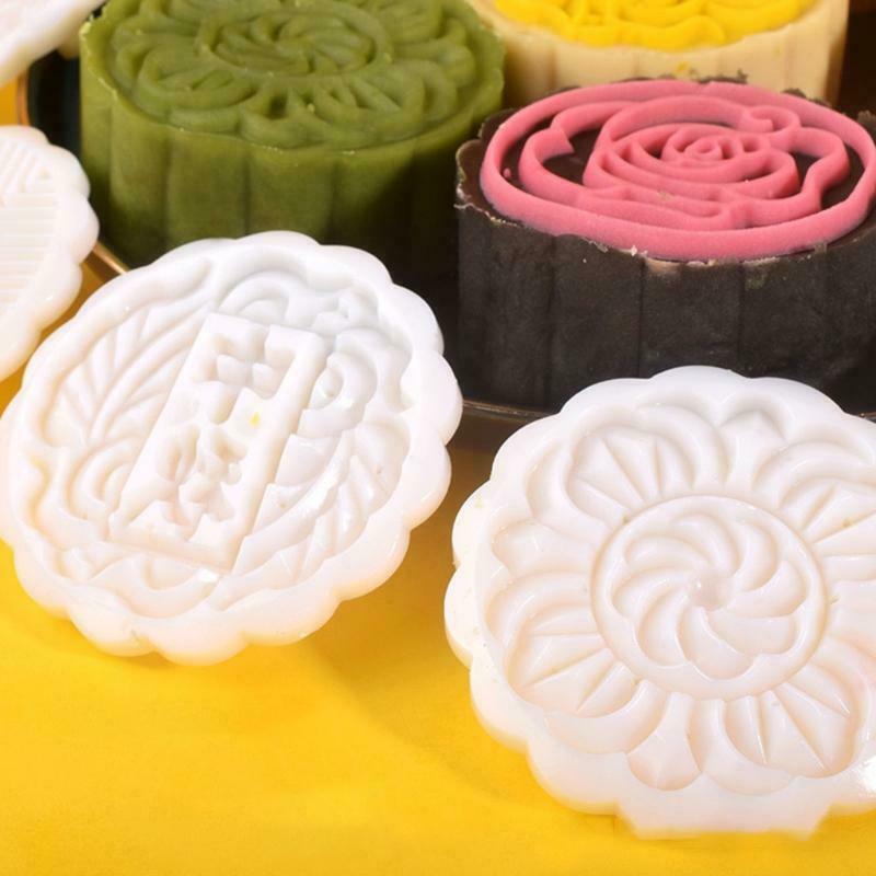 100g Moon Cake Mould Mid Autumn Festival Bath Bombs Food-Grade Plastic