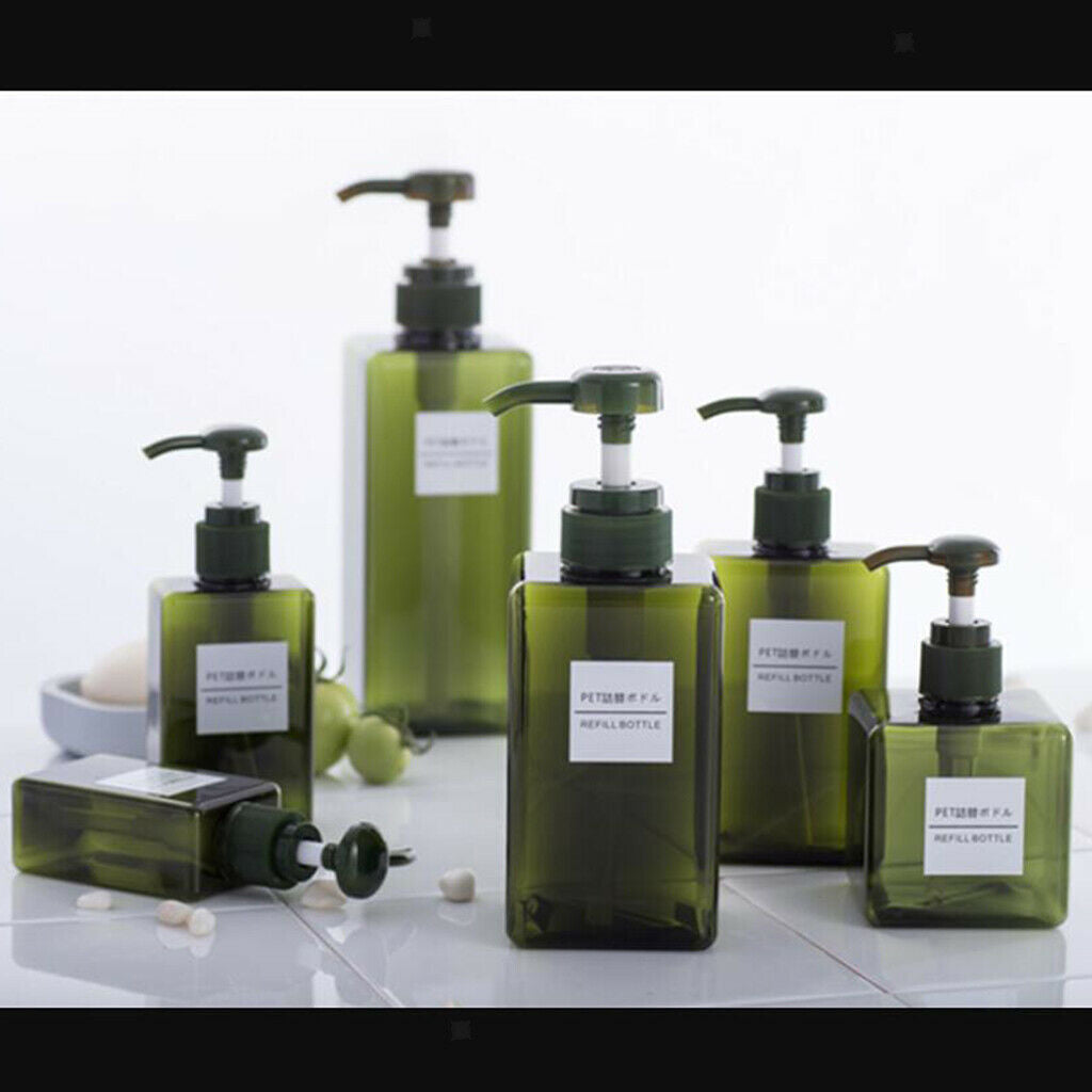 3pcs Foaming Soap Pump Dispenser Cosmetic Container Bottle Green