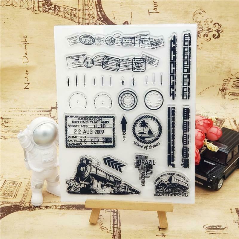 Train Silicone Clear Seal Stamp DIY Scrapbooking Embossing Photo Album Decor