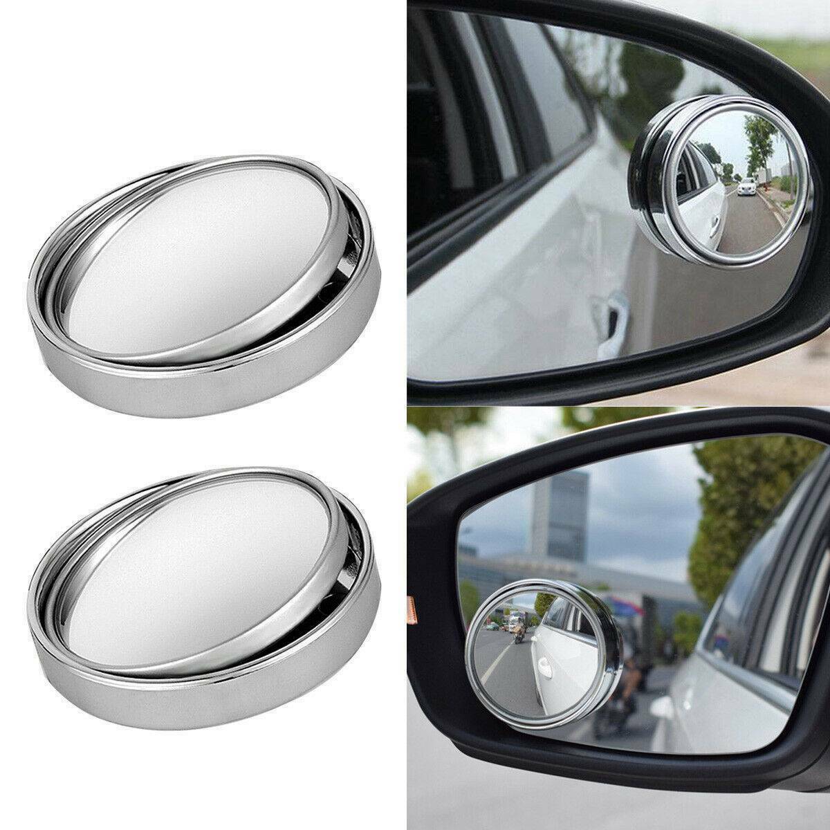 2x 2"Round Car Blind Spot Rear View Mirror Wide Angle Convex Rearview Mirrors US