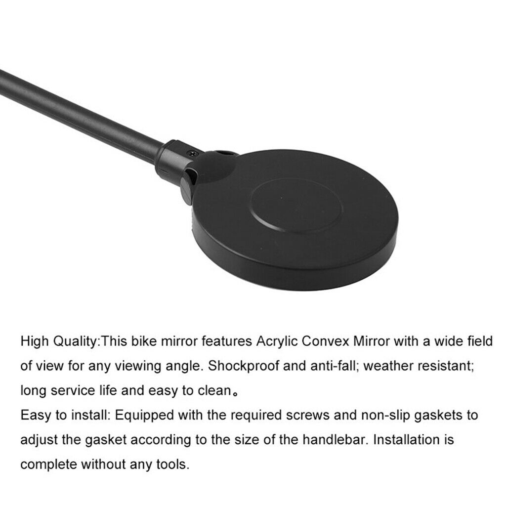 Cycling Bike Bicycle Handlebar Flexible Safe Rearview Rear View Mirror