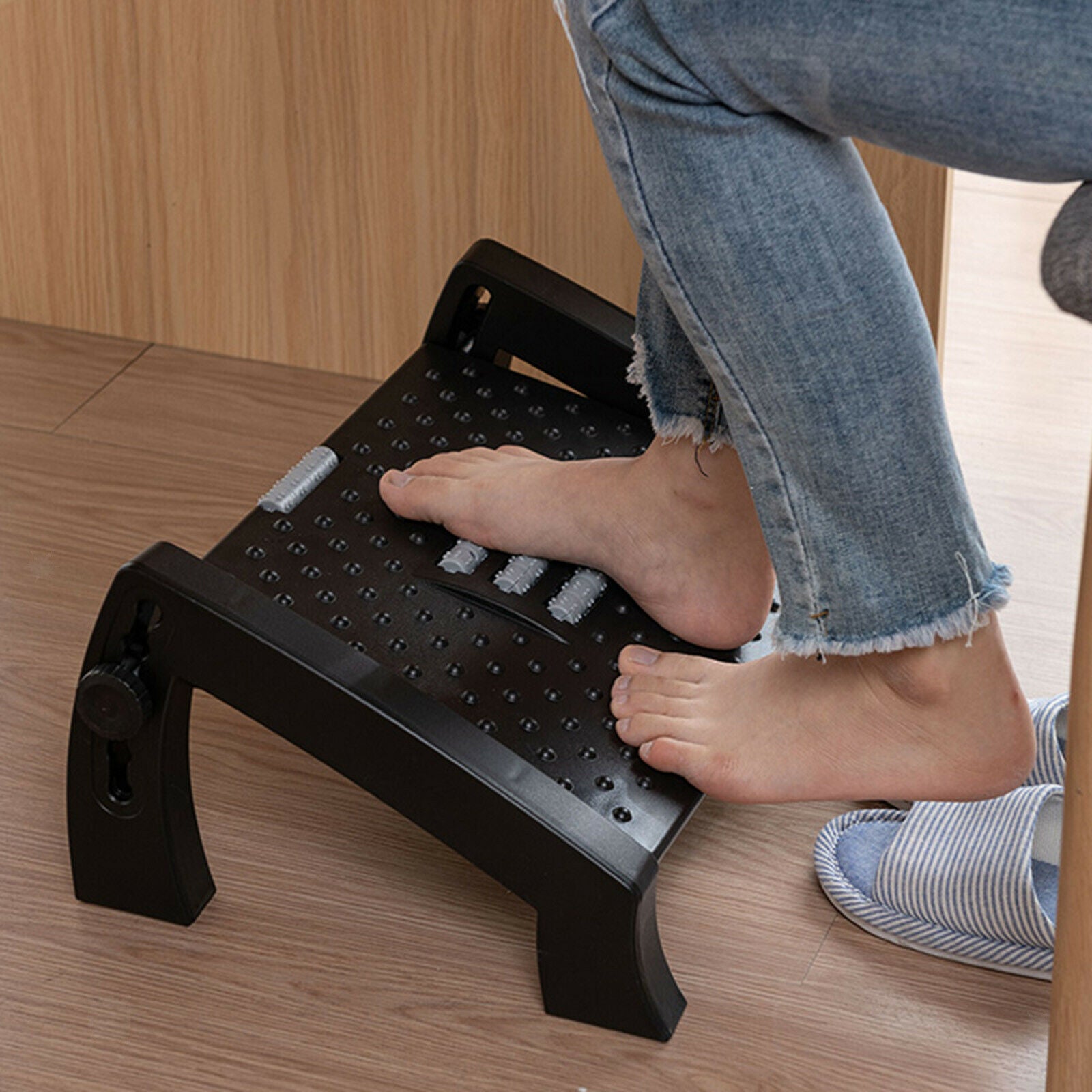 Adjustable Office Chair Foot Rest Under Desk Pressure Relief Ergonomic