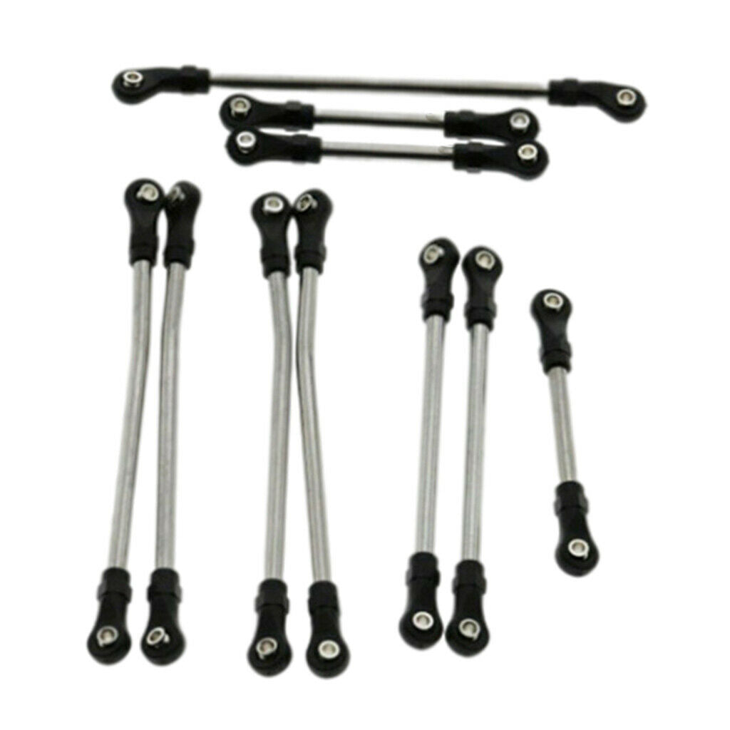 Upgrades Stainless Steel Linkage Steering Links324mm Wheelbase for 1/10 Scale RC