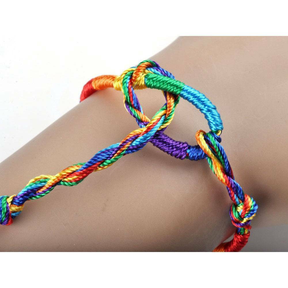 10pc Handmade Thread Woven Friendship Cords Hippie Anklet Braid Lucky Bracelet