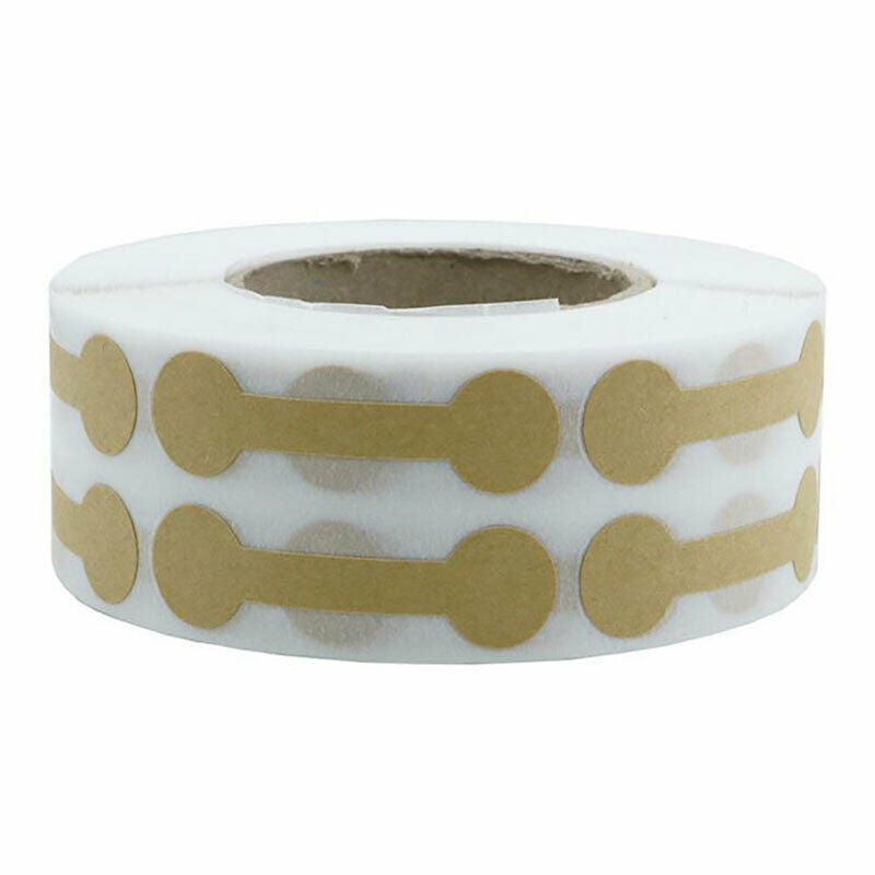500PCS Brown Price Tags Stickers Jewelry Round Barbell Labels Dumbbell Ta.l8