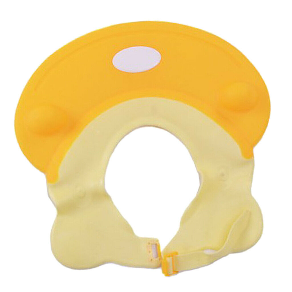 Adjustable kids Baby Shampoo Bath Shower Hat Cap Wash Hair Shields Yellow