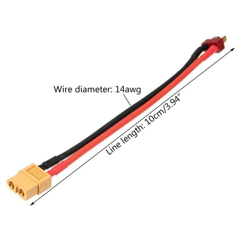 3 Pcs Adapter Cable T-Plug Male To XT60 Female Connector Lead Adapter Cable