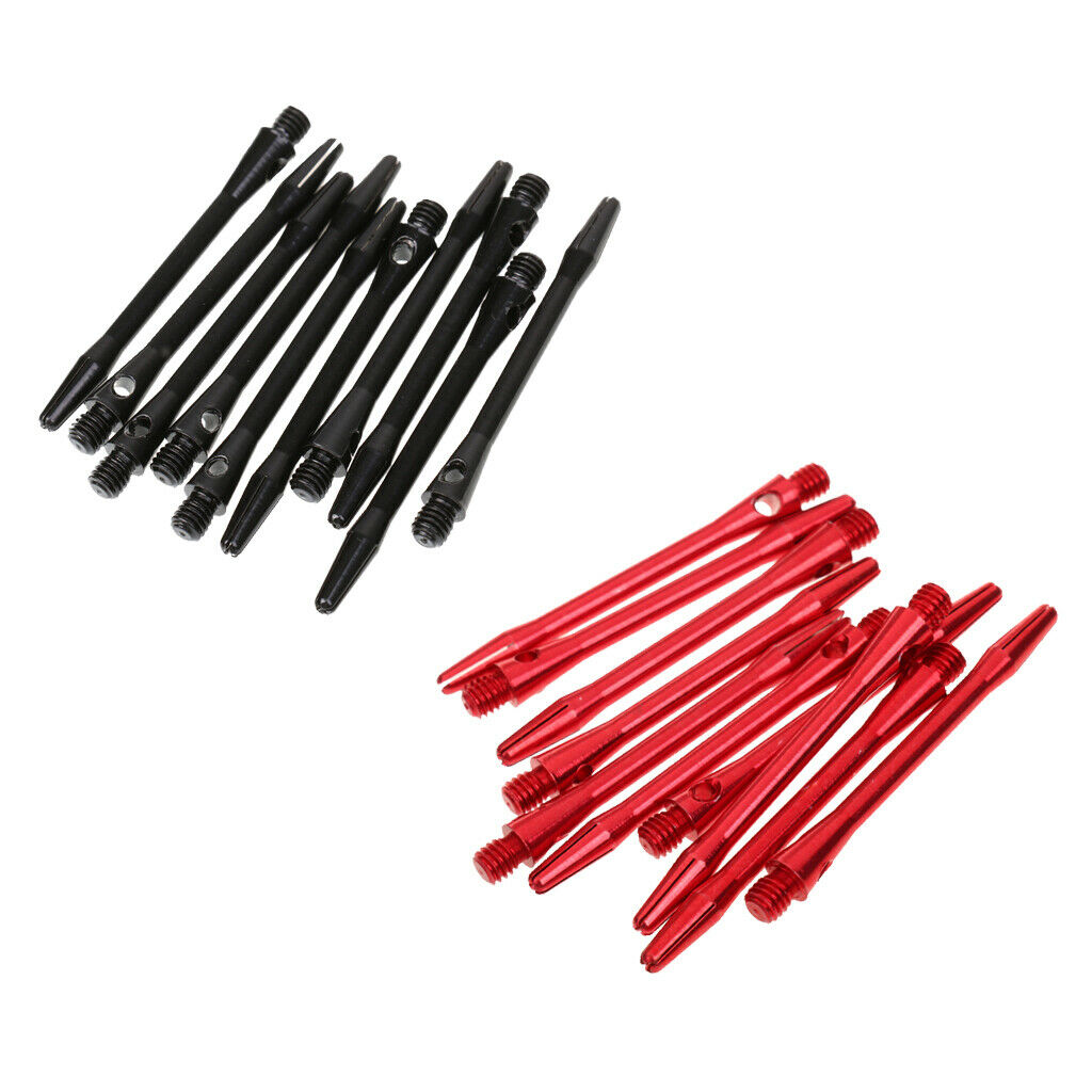 Pack Of 20 (Red And Black) 53mm 2BA Threaded Aluminum Alloy Re-Grooved  Shafts