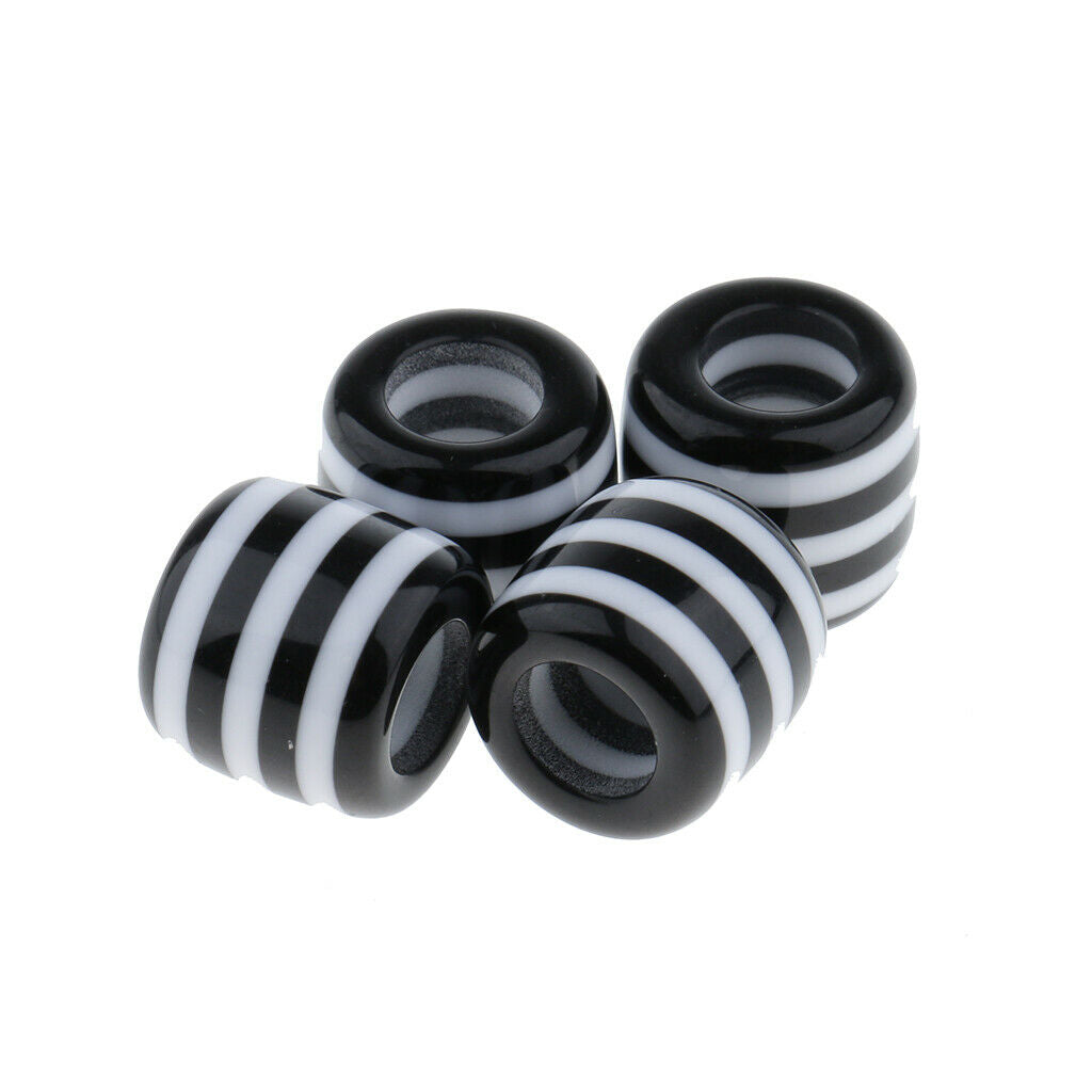 10 Piece Striped Hair Braiding Beads Cuffs Dreadlock Tube Jewelry Decoration