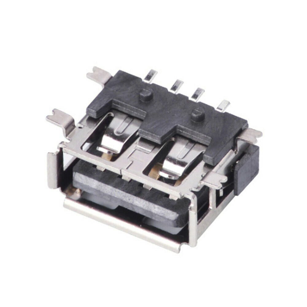 10Pcs/Lot USB 2.0 Type A  Female 4 Pin 30V 1A Connector Flat Port Jack Tail Plug