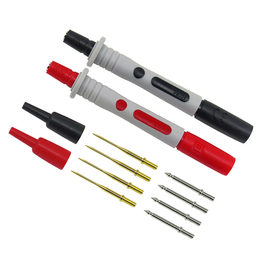 2pcs Premium Test Probes with Replaceable Probe Tips For Digital Multimeter