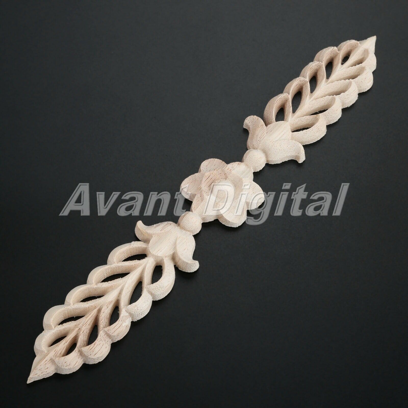 24.5*3.5cm European Style Wood Carved Long Applique Frame Corner DIY Decor Walls