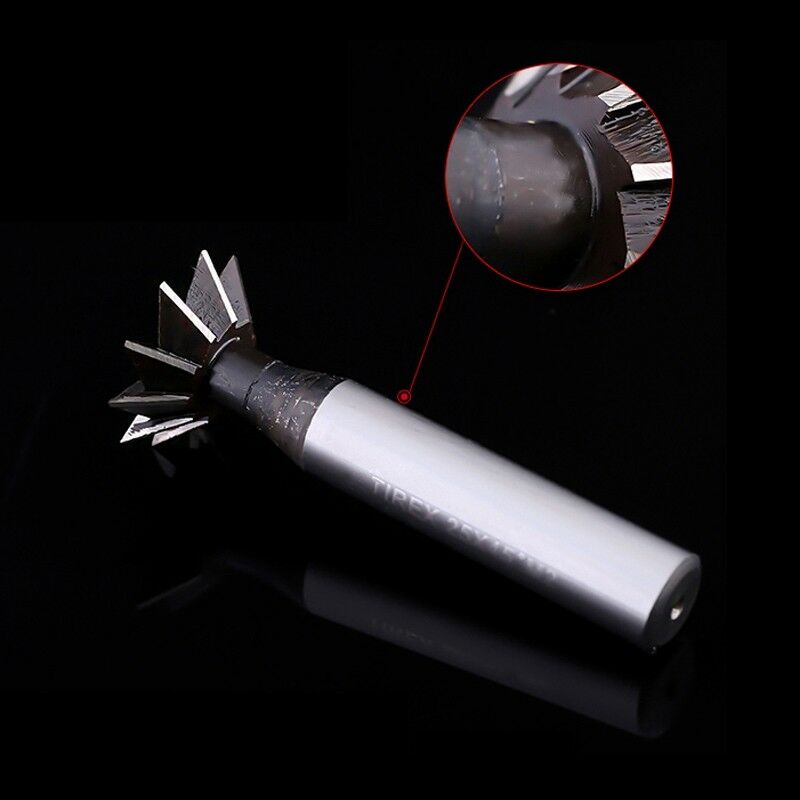 8mm x 60Â° Degree 6 Flutes High Speed Steel Dovetail Cutter End Mill Bit Router Y